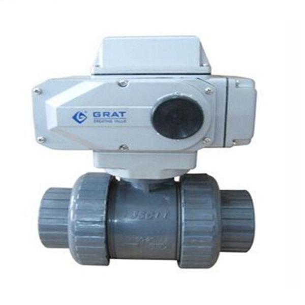 Buy cheap IP67 UPVC Ball Valve V Type Electric Actuated Ball Valve DIN Standard from wholesalers