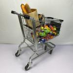 American Style Metal Grocery Shopping Trolley 110Kgs Loading Capacity With Logo
