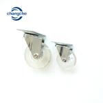 Transparent PU Furniture Castors Wheels Swivel Plate 50mm Gel Office Chair