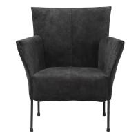 Buy cheap Comfortable Metal Legs Black Leather Dining Armchair With Upholstery Dc-7383 product