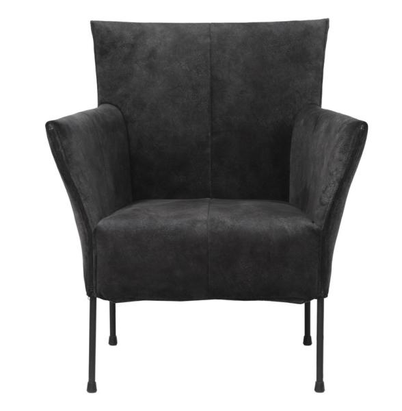 Buy cheap Comfortable Metal Legs Black Leather Dining Armchair With Upholstery Dc-7383 from wholesalers