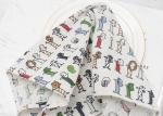 Full Cartoon Printing Personalized Dinner Napkins , Cotton Linen Napkins For
