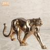 Buy cheap Animal Decor Resin Leopard Statue Polyresin Animal Figurines Fiberglass Gold Leaf Finish from wholesalers