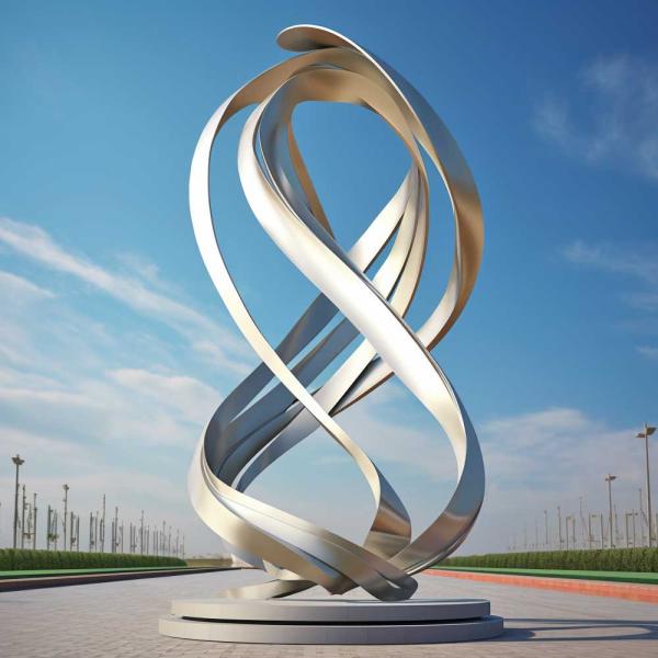 Buy cheap Modern Metal Art Large Outdoor Matt Stainless Steel DNA Sculpture from wholesalers