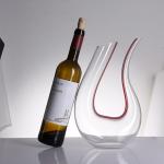 Mouthblown Lead Free Wine Decanter , Round Cone Modern Wine Decanter Easy To