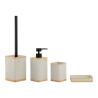 Buy cheap 4pcs White Polyresin Bathroom Set Tumbler Holder Bowl Brush Soap Dish Hand Soap Dispenser from wholesalers