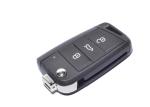 Black Volkswagen Golf Flip Key 5G0 959 753 BA 3 Button 433 Mhz ID 48