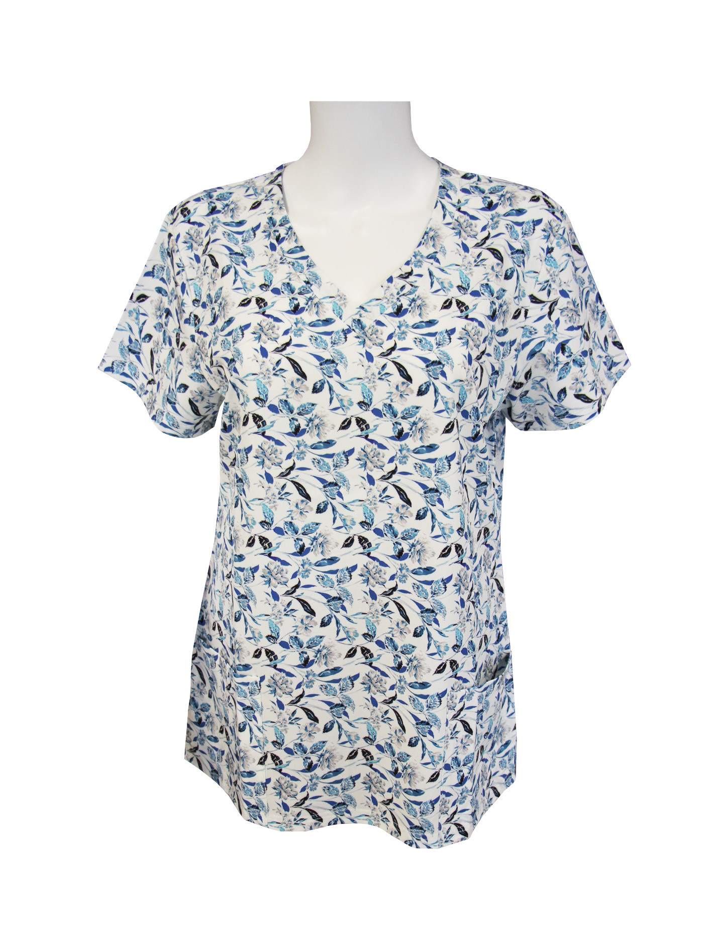 125 GSM Medical Uniform Womens Scrub Tops 95% Polyester 5% Spandex
