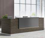 Wooden Light Luxury Office Counter for Business Reception and Beauty Salon Front