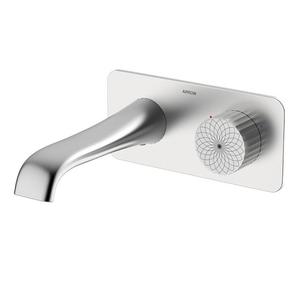 Buy cheap Modern Basin Mixer Faucets Concealed Hot Cold Water Washroom Chrome/Rose Gold Wash Basin Tap from wholesalers