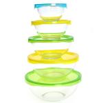 500ml Transparent Glass Fruit Salad Bowls Dinnerware Mixing Bowl Set