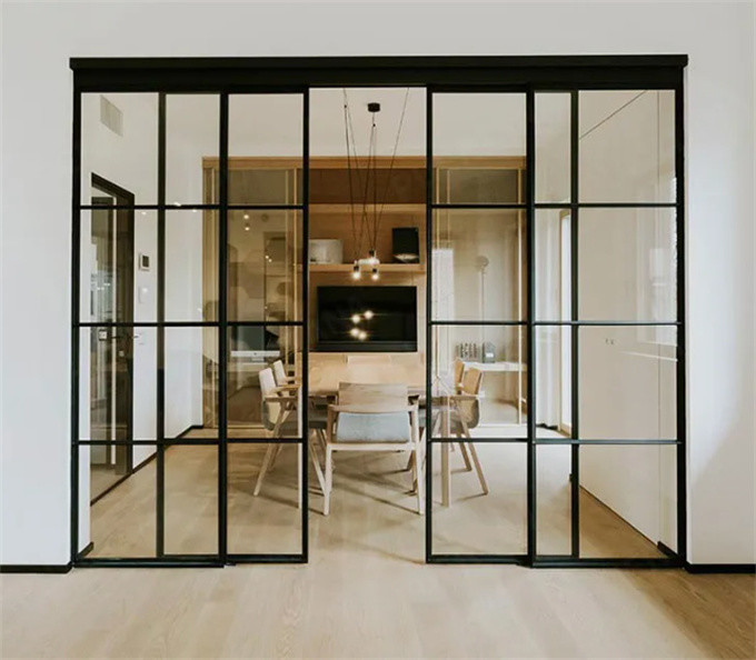 Exterior Sliding Glass Doors With Aluminum Alloy Main Material Form
