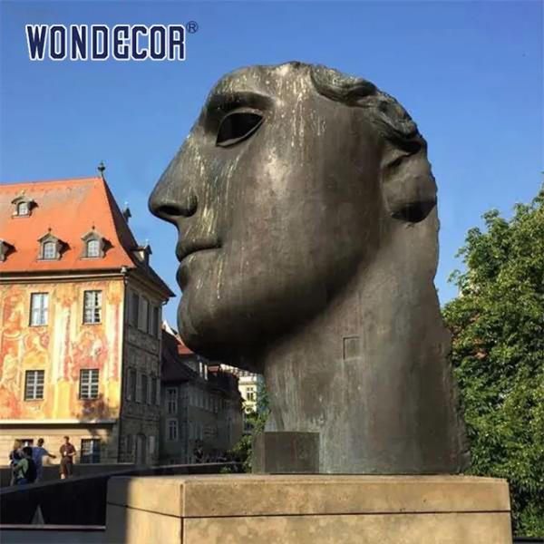 Buy cheap Decoration 3d Large Bronze Sculpture Art Abstract Face Elegantly Crafted from wholesalers