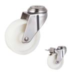 4 Inch Waterproof Nylon Wheel Bolt Hole Rotating Head Medium Duty 304SS Swivel
