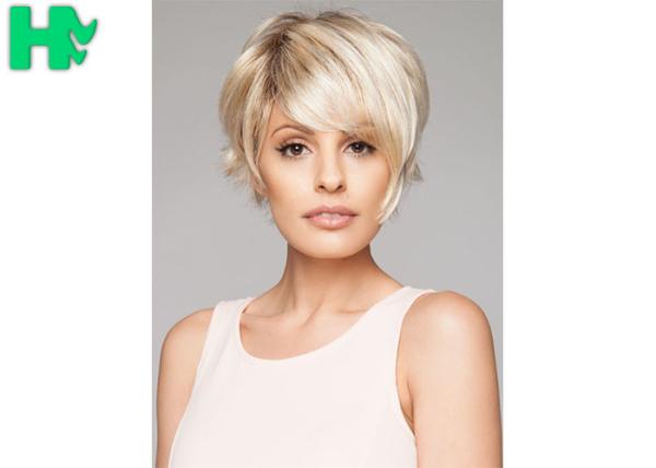 Buy cheap New Arrival Sale Popular Light Blonde Synthetic Natural Look Short Wig from wholesalers
