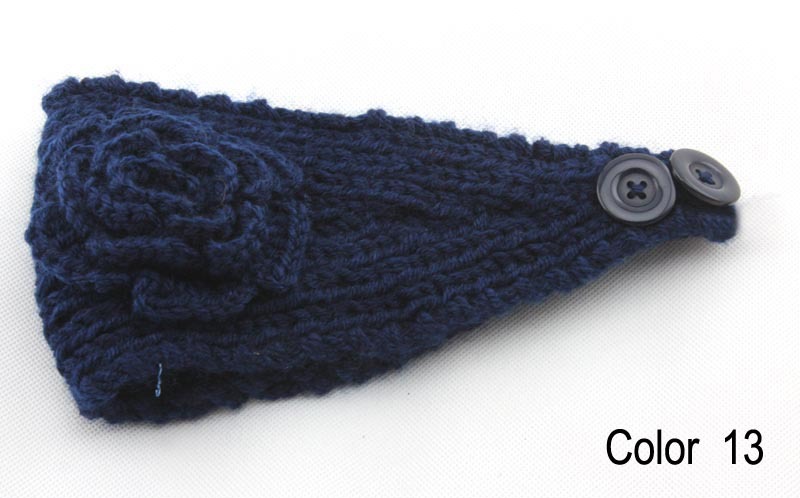 Embroidery bowknot Women's Knitted Head wrap Knitting wool crochet headband women cable