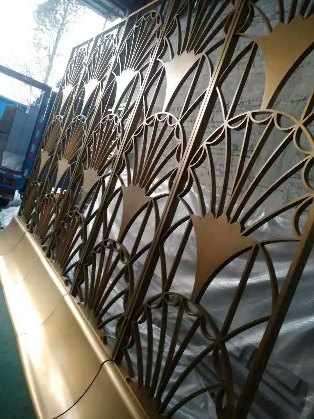Colored Metal Laser Cut Panels stainless steel partitions For Hotels Villa Lobby Interior Decoration 201 304 316