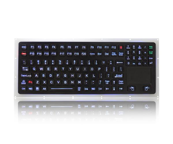 Buy cheap IP65 Black Marine Keyboard Backlit Vandal Resistant Stainless Steel Rugged from wholesalers