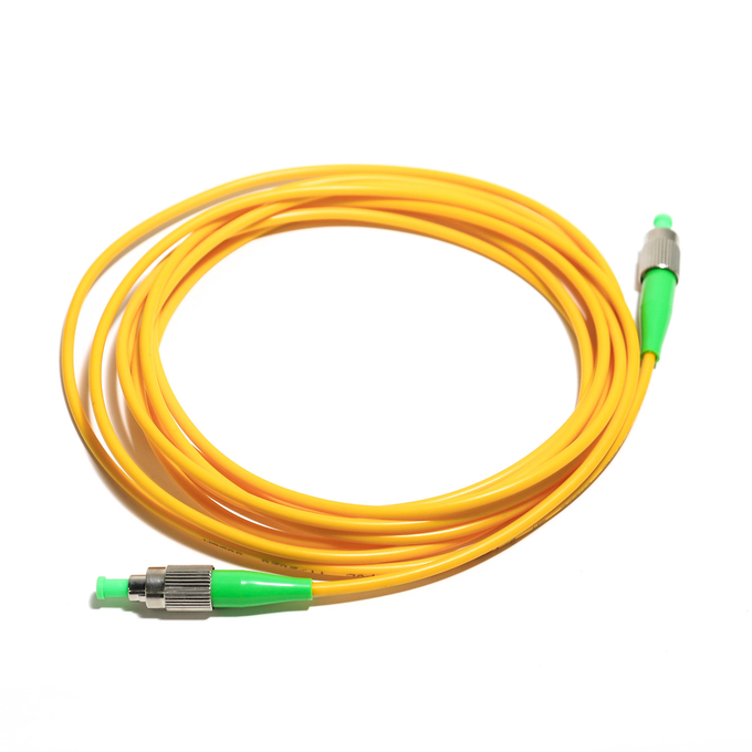Fiber Optic Patch Cord 3.0MM Single Mode Yellow Port For LAN WLAN Network 2M 3M