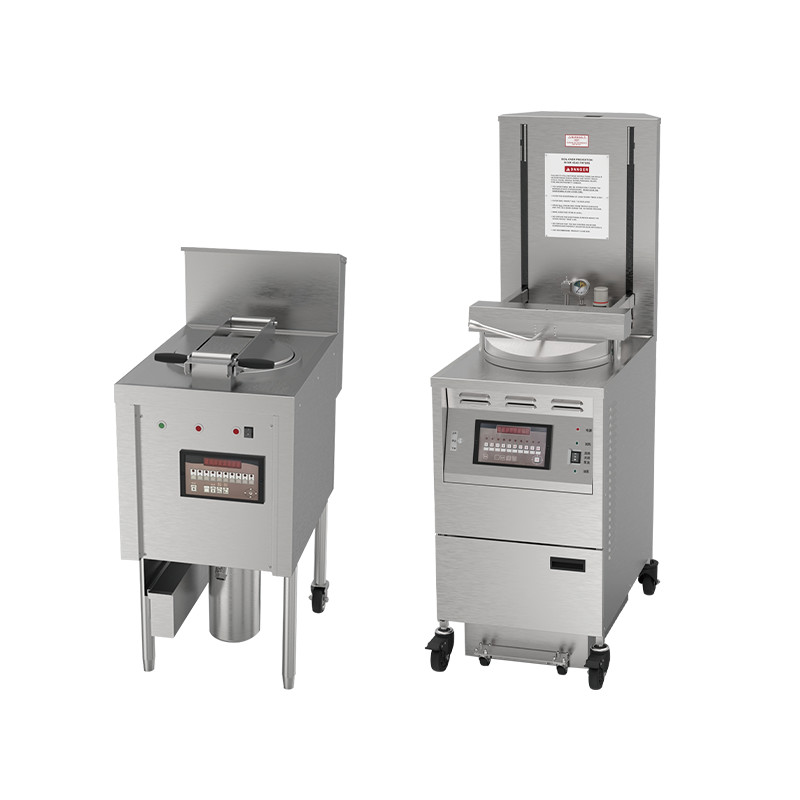 6HD Electric 12KW 380V 28L 6 Fry Tray Big Productivity Round Auto Lift Broaster Chicken Pressure Fryer
