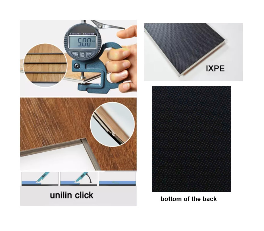 Wood Splicing UV DIY Oak Stone PVC Vinyl Laminate Flooring Modern Western Style GL-W7185-1