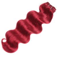 Buy cheap Pre-Colored Brazilian Remy Human Hair WeaveBody Wave Burg Rich Copper Red Color product