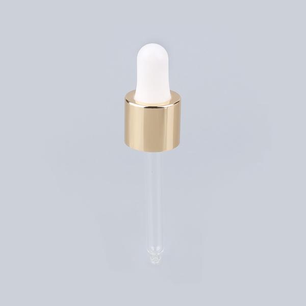 Buy cheap Gold Silver Cosmetic Bottle Dropper Tops For Essential Oils 18/410 20/410 from wholesalers