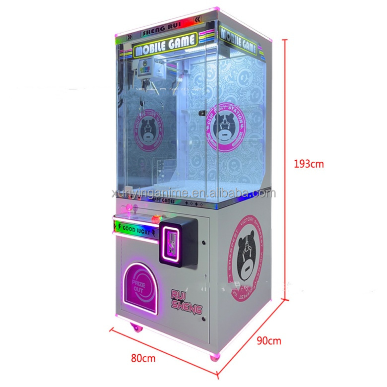 Customized Metal Acrylic Plastic Coin Operated Arcade Doll Machine for Prize Vending