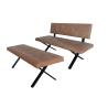 Buy cheap Anli PU Upholstered Dining Bench Powder Coating In Sanding Black Skin Friendly from wholesalers