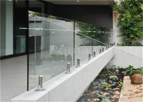 Buy cheap CE Approved Tempered Frameless Glass Railing With Stainless Steel Spigots from wholesalers