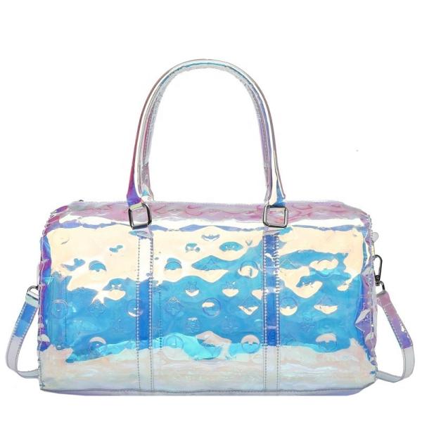 Buy cheap Rainbow Color Sports Travel Bag Men And Women Dazzling Acrylic Chain Handbag from wholesalers