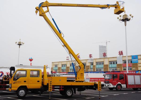 Buy cheap Telescopic Type Aerial Lift Platform Truck / Truck Mounted Boom Lift Vehicle from wholesalers