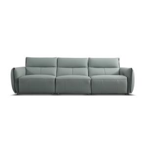 Wholesale Modern Zero-Back Wall Straight-Row First-Layer Cowhide Telescopic Leather Electric Sofa    285*107*88cm from china suppliers