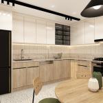 Customized Modern Luxury Modular Kitchen Cabinet Lacquer Wood Grain Kitchen