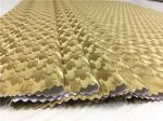Fashion Ladies Coat Polyurethane Synthetic Leather 0.5mm Gold Pearlied Peacock