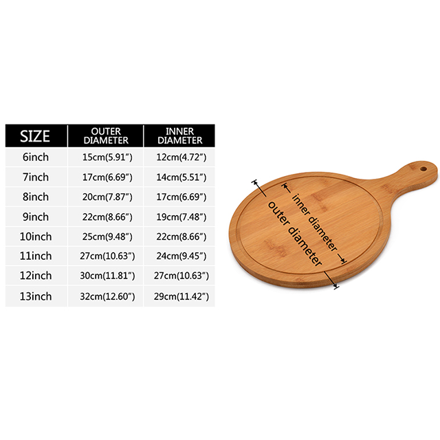 2023 Bamboo Pizza Cutting Board Customize Size and Sustainable Material for Large Pizzas