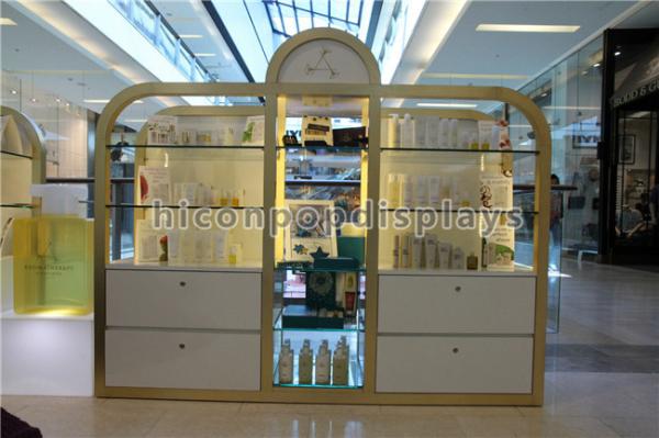 Buy cheap Shopping Mall / Store Makeup Display Stands Large Cosmetic Display Shelving Unit from wholesalers