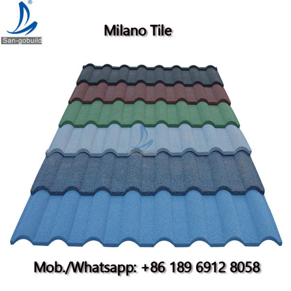 Buy cheap San-gobuild Storm Resistance 0.4 mm Milano Tile Zinc Aluminum Corrugated Roofing Sheet for Nigeria from wholesalers