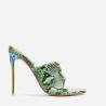 Buy cheap Handmade OEM Womens Leather Mule Slippers Snake Printing PU Material from wholesalers