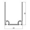 Buy cheap Alu 55 Aluminium Door Profile Anodised With 7000mm Length from wholesalers