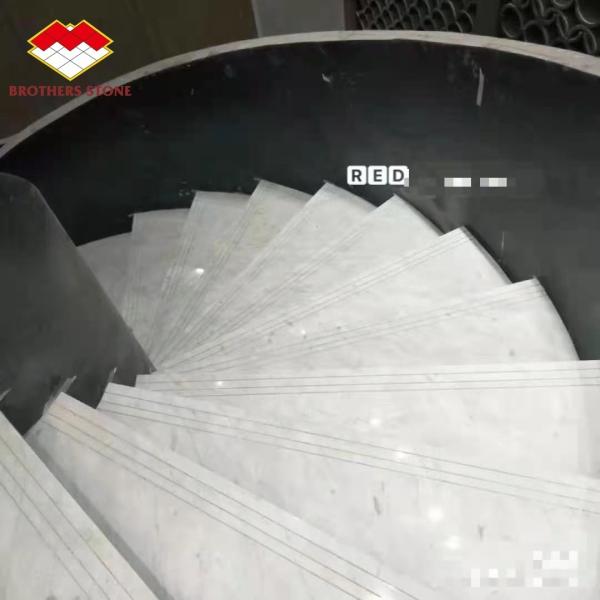 Buy cheap Customized Size European Design Interior White Marble Carved Stair Treads And Risers from wholesalers