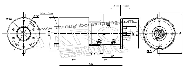 Air High Speed Rotary Union / Rotary Electrical Connector Pneumatic slip ring For Packaging Machine