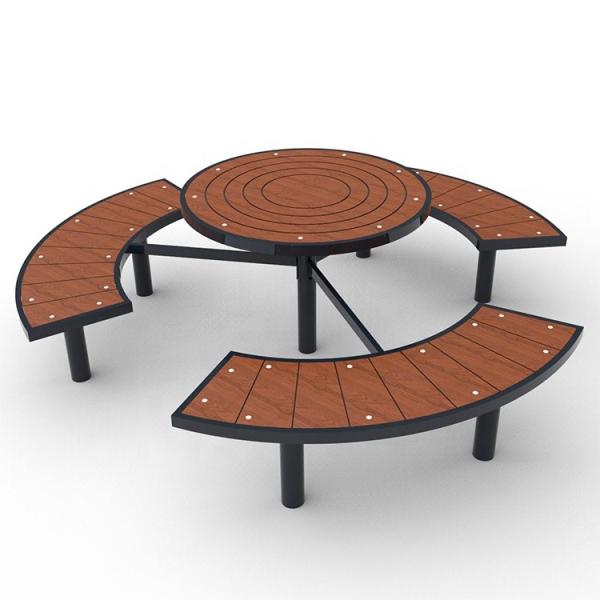 Buy cheap Cheap Outdoor Patio Dining Table Chair Solid Wooden Picnic Table Bench from wholesalers