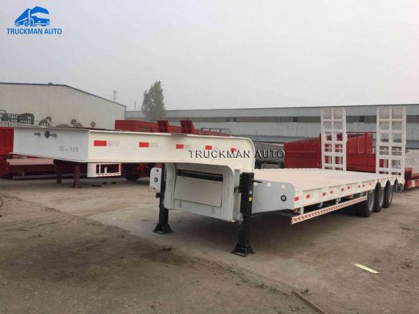 Buy cheap High Strength Steel 3 Axle 50 Tons Lowboy Semi Trailer from wholesalers