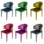 Grey Polyurethane Dining Chairs Plywood Material Water Proof Pu Shell
