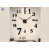 Buy cheap Decoration 3D Acrylic Wall Clock , Large Sticker Wall Clocks For Bedroom / Living Room from wholesalers