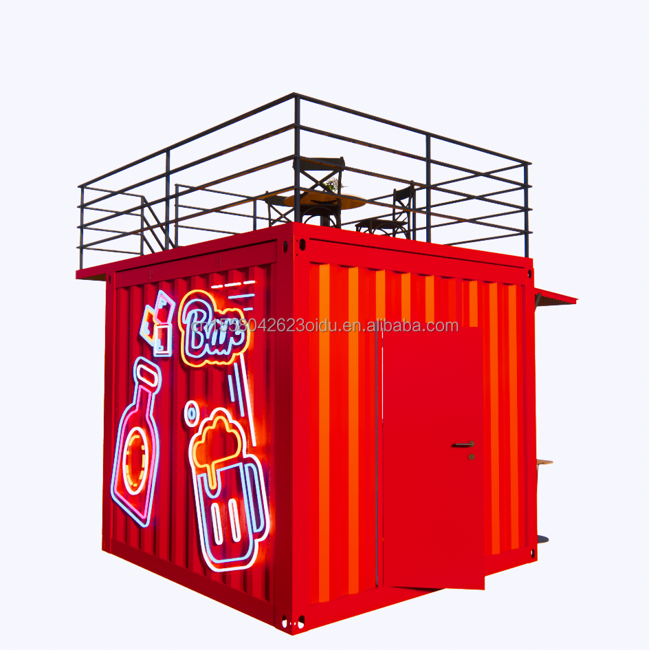 Shop Professional Customized Container Coffee Shop Bar Fast-food Restaurant Convenience Store Kiosk Booth with Aluminum Alloy Windows
