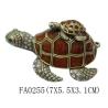 Buy cheap Lovely turtle metal alloy pewter jeweled enameled trinket box from wholesalers