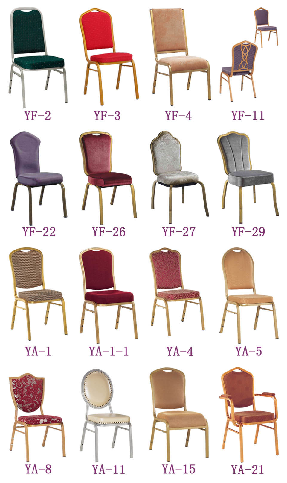 HOT SALE Stackable Iron Banquet Chair (YF-2)