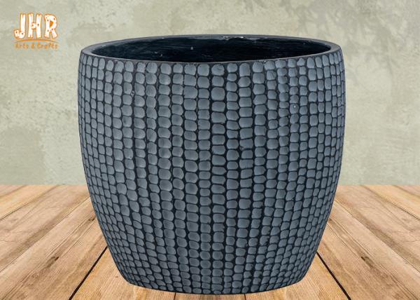 Grey Pots Resin Plant Pots Round Planters Outdoor Pot Planters Clay Pots Garden